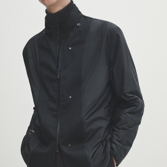 NWT Massimo Dutti Men's Trench Coat, Wool Blend, Waterproof - Picture 10 of 10